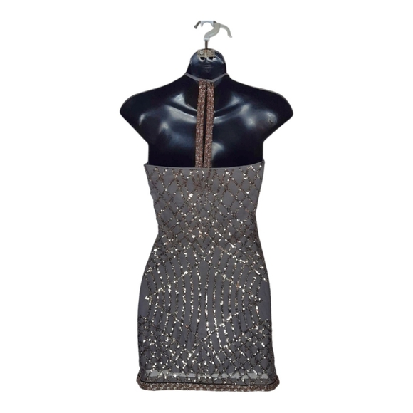 SAYLOR Goldy Sequin Beaded Mini Dress Cocktail Party Revolve XS 0 2 - Picture 4 of 9